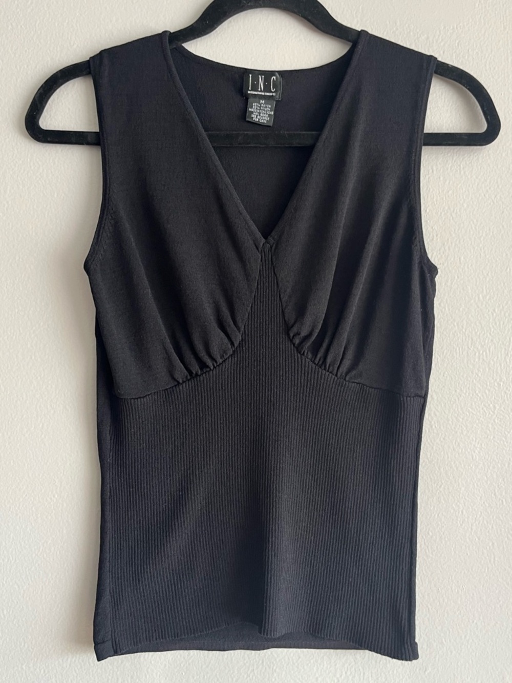 INC International Concepts Black Tank Top